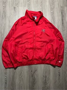 90s Logo Athletic Tampa Bay Buccaneers NFL football full zip windbreaker jacket
